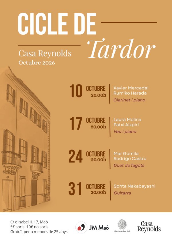 Cicle de Tardor a la Casa Reynolds 2026
